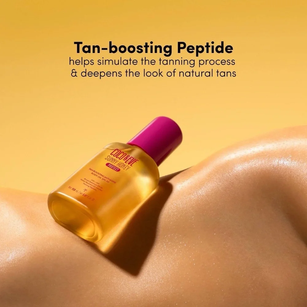☀️ Coco & Eve Sunny Honey Tan Boosting Anti-Aging Body Oil SPF 20